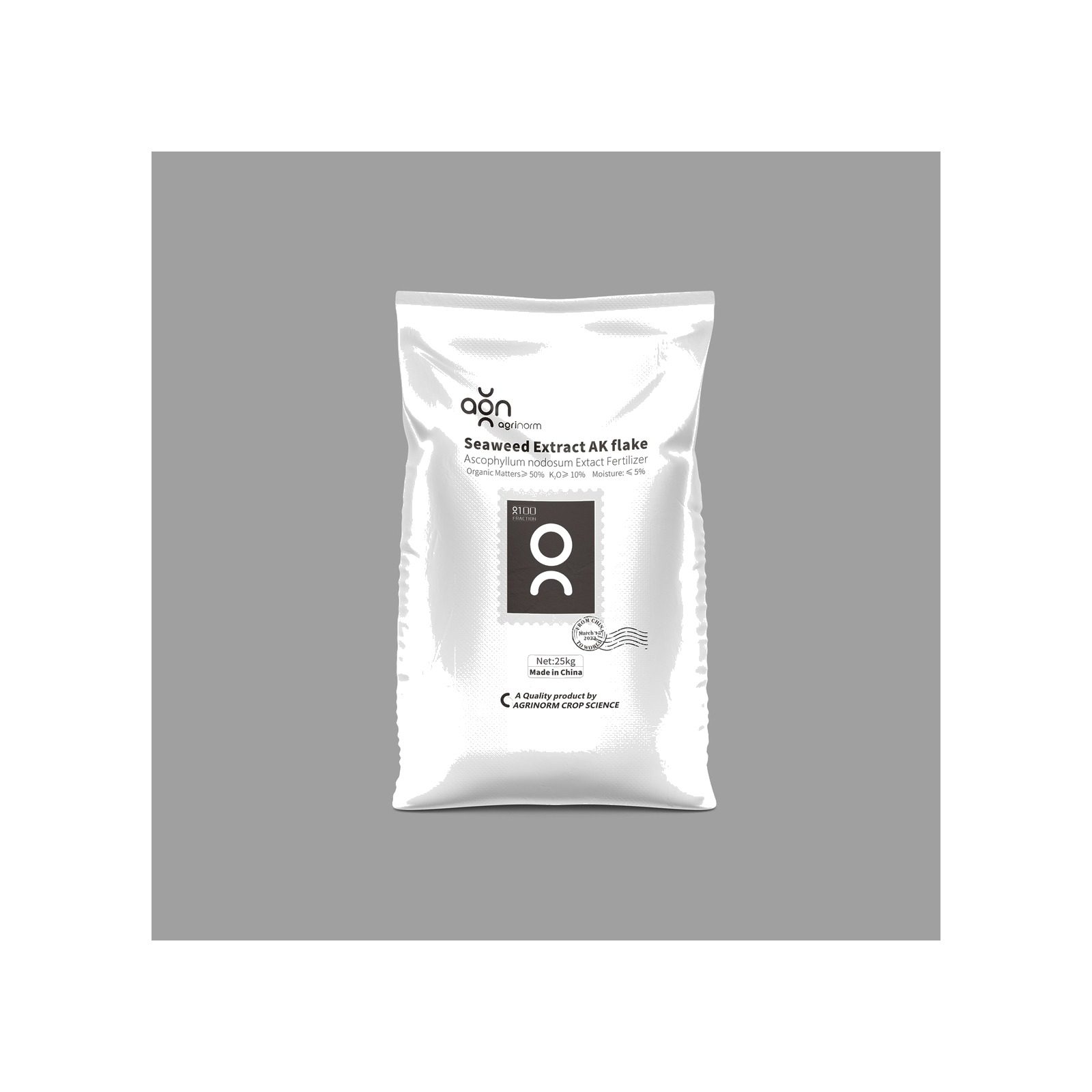 Seaweed Extract AK Flake label and packaging details