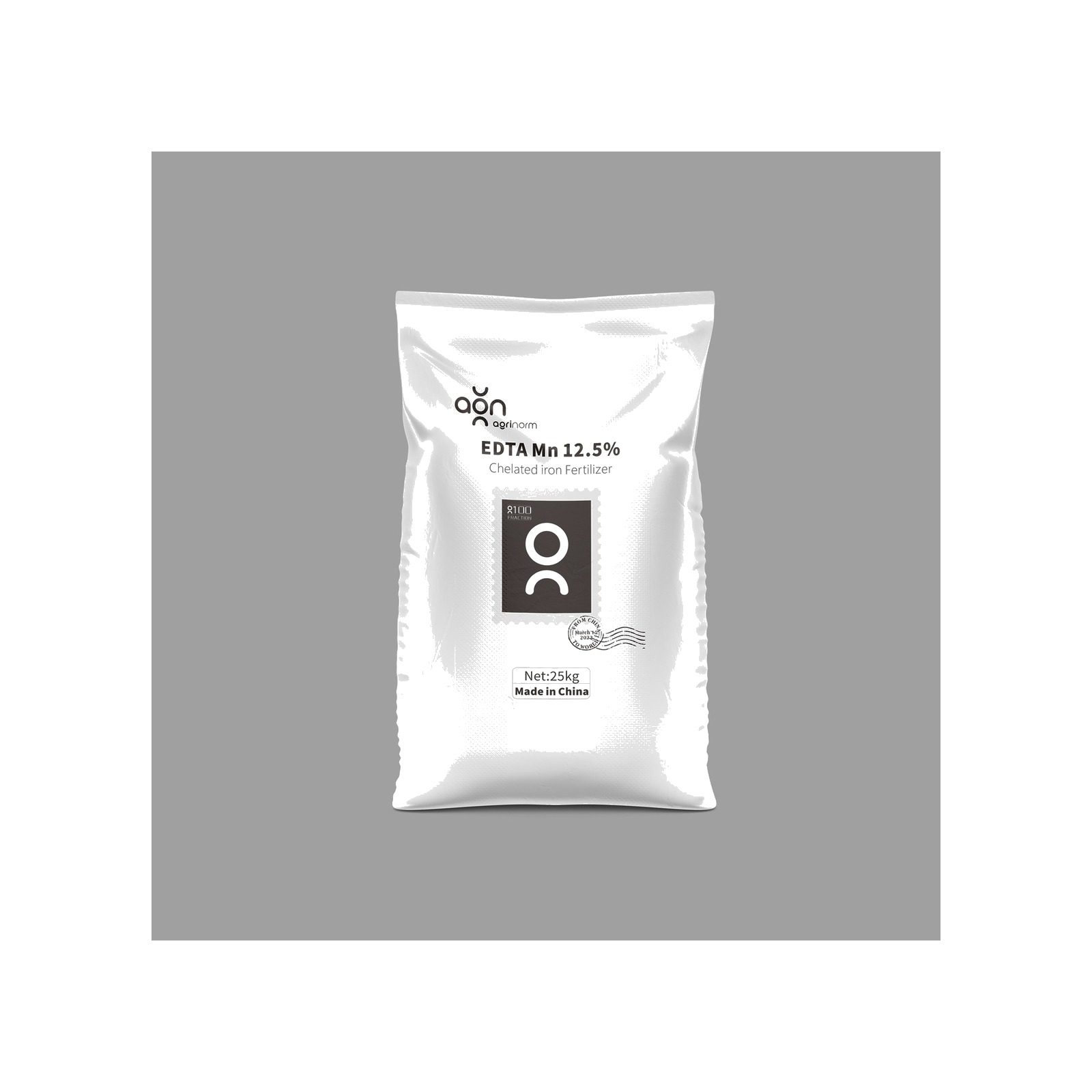 EDTA Mn 12.5% label and packaging details