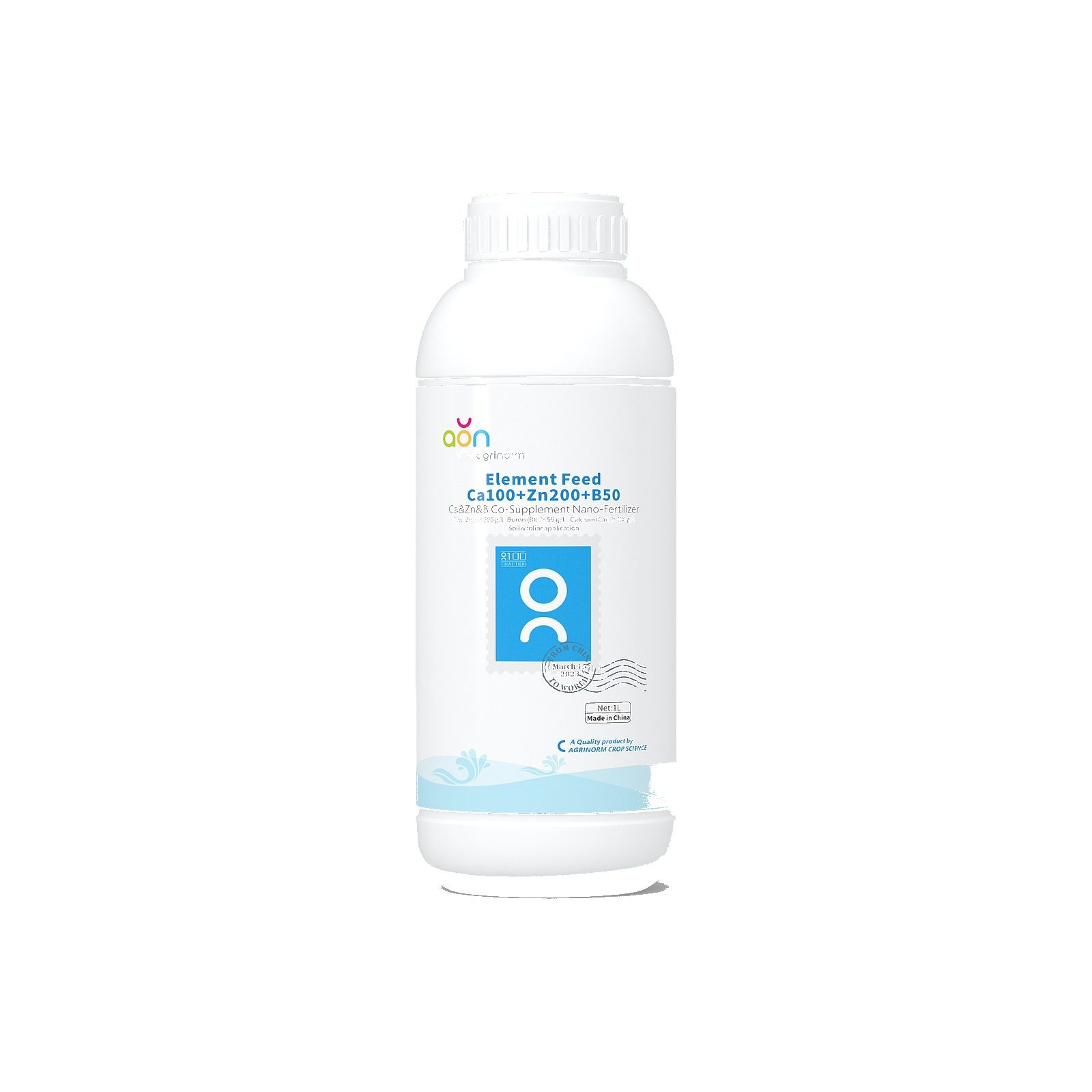 Element Feed Ca100+Zn200+B50 label and packaging details